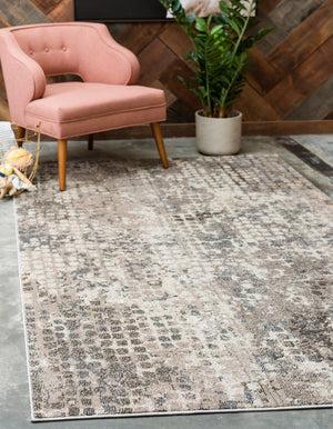 Gray 5' 1 x 8' Chromatic Rectangle Area Rug 100% Polypropylene With Cotton Backing Abstract Modern Colorful Carpet Mat for Home Decor & Interior Design for Sale at Rug Engine