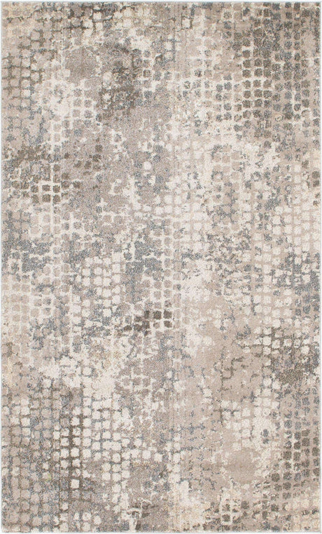 Gray 5' 1 x 8' Chromatic Rectangle Area Rug 100% Polypropylene With Cotton Backing Abstract Modern Colorful Carpet Mat for Home Decor & Interior Design for Sale at Rug Engine