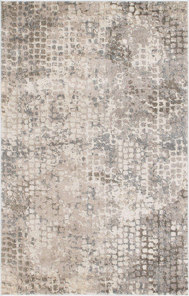 Gray 4' 1 x 6' 1 Chromatic Rectangle Area Rug 100% Polypropylene With Cotton Backing Abstract Modern Colorful Carpet Mat for Home Decor & Interior Design for Sale at Rug Engine