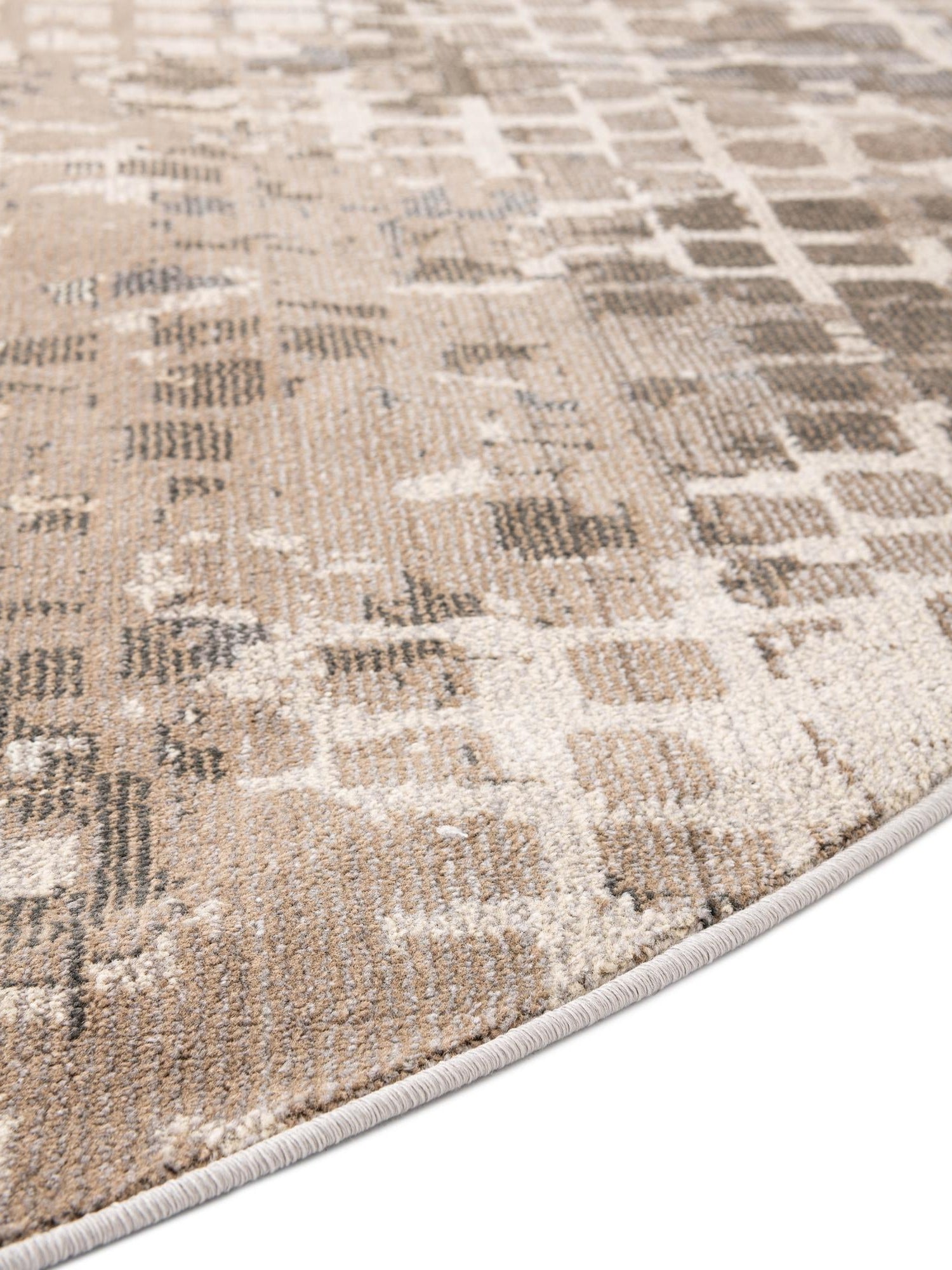 Gray 6' 1 x 6' 1 Chromatic Round Area Rug 100% Polypropylene With Cotton Backing Abstract Modern Colorful Carpet Mat for Home Decor & Interior Design for Sale at Rug Engine