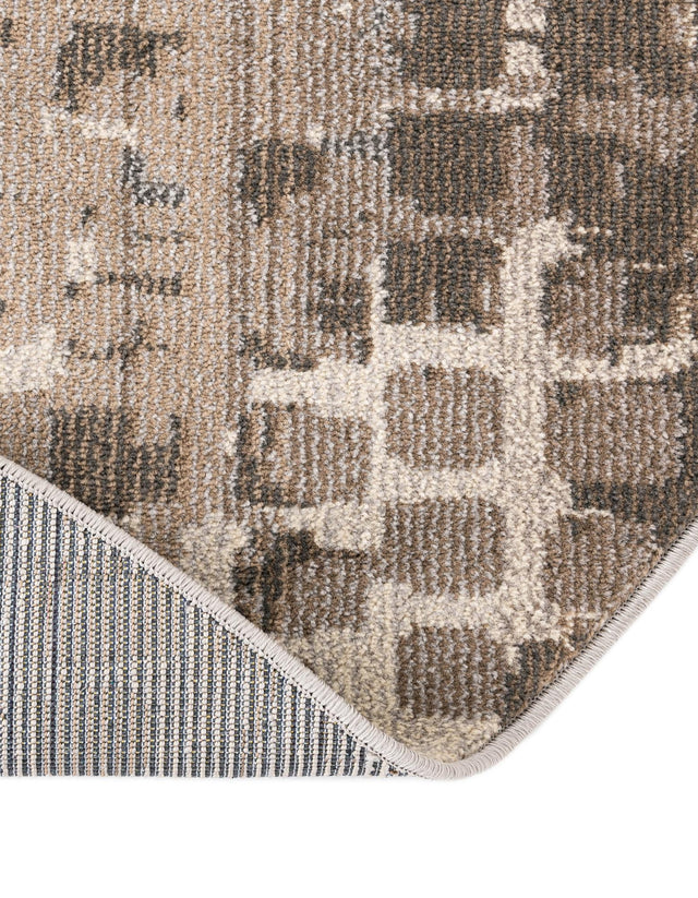 Gray 6' 1 x 6' 1 Chromatic Round Area Rug 100% Polypropylene With Cotton Backing Abstract Modern Colorful Carpet Mat for Home Decor & Interior Design for Sale at Rug Engine