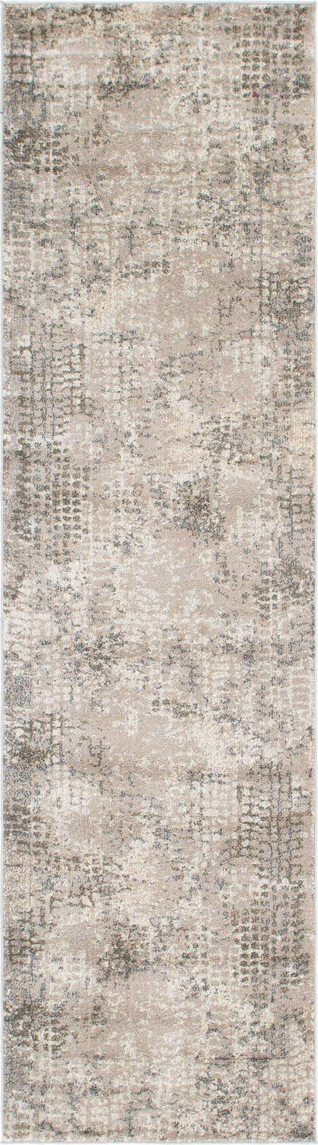 Gray 2' 7 x 10' Chromatic Runner Area Rug 100% Polypropylene With Cotton Backing Abstract Modern Colorful Carpet Mat for Home Decor & Interior Design for Sale at Rug Engine