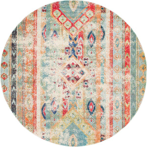 Blue 8' x 8' Sedona Round Area Rug