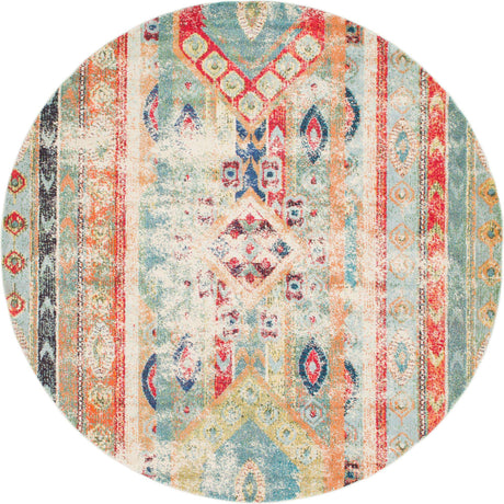 Blue 8' x 8' Sedona Round Area Rug