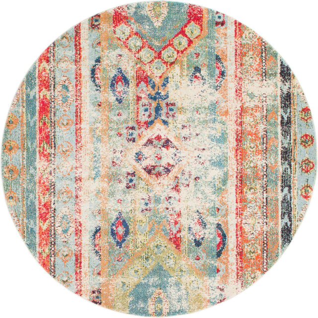 Blue 6' 1 x 6' 1 Sedona Round Area Rug
