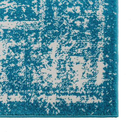 Blue 9' x 12' Rosso Rectangle Area Rug Vintage Distressed Faded Traditional Design Carpet for Unique Home Interior Design for Sale at Rug Engine