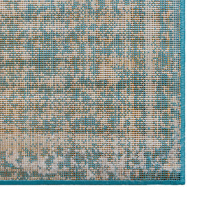 Blue 9' x 12' Rosso Rectangle Area Rug Vintage Distressed Faded Traditional Design Carpet for Unique Home Interior Design for Sale at Rug Engine