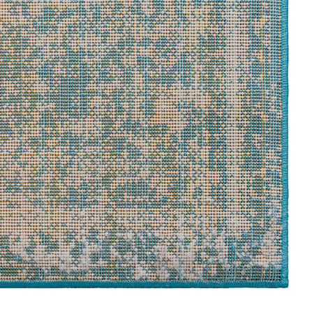 Blue 9' x 12' Rosso Rectangle Area Rug Vintage Distressed Faded Traditional Design Carpet for Unique Home Interior Design for Sale at Rug Engine