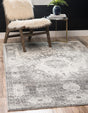 Gray 5' 1 x 8' Rosso Rectangle Area Rug Vintage Distressed Faded Traditional Design Carpet for Unique Home Interior Design for Sale at Rug Engine