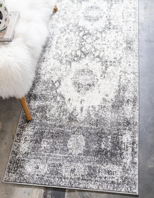 Gray 2' x 6' 1 Rosso Runner Area Rug Vintage Distressed Faded Traditional Design Carpet for Unique Home Interior Design for Sale at Rug Engine