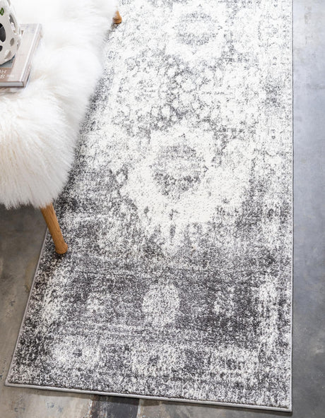 Gray 2' 7 x 10' Rosso Runner Area Rug Vintage Distressed Faded Traditional Design Carpet for Unique Home Interior Design for Sale at Rug Engine