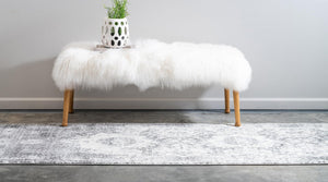 Gray 2' x 6' 1 Rosso Runner Area Rug Vintage Distressed Faded Traditional Design Carpet for Unique Home Interior Design for Sale at Rug Engine