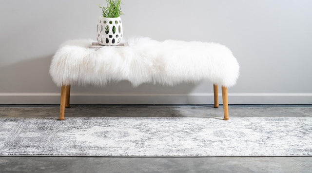 Gray 2' 7 x 12' Rosso Runner Area Rug Vintage Distressed Faded Traditional Design Carpet for Unique Home Interior Design for Sale at Rug Engine
