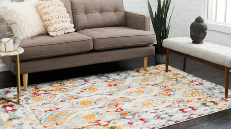 Multicolor 5' 1 x 8' Rosso Rectangle Area Rug Vintage Distressed Faded Traditional Design Carpet for Unique Home Interior Design for Sale at Rug Engine