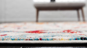 Multicolor 8' x 10' Rosso Rectangle Area Rug Vintage Distressed Faded Traditional Design Carpet for Unique Home Interior Design for Sale at Rug Engine