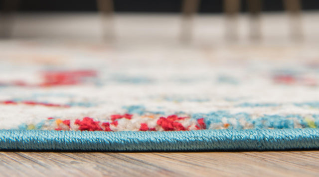 Multicolor 8' x 8' Rosso Round Rug