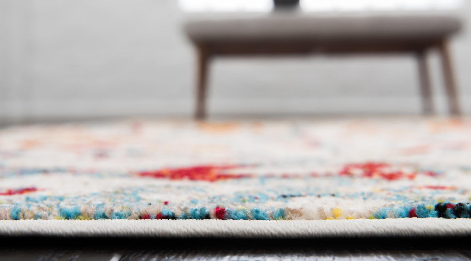 Multicolor 2' 7 x 10' Rosso Runner Area Rug Vintage Distressed Faded Traditional Design Carpet for Unique Home Interior Design for Sale at Rug Engine