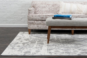 Light Gray 9' x 12' 2 Rosso Rectangle Area Rug Vintage Distressed Faded Traditional Design Carpet for Unique Home Interior Design for Sale at Rug Engine
