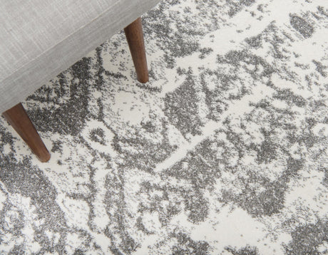 Light Gray 3' 3 x 3' 3 Rosso Round Area Rug Vintage Distressed Faded Traditional Design Carpet for Unique Home Interior Design for Sale at Rug Engine