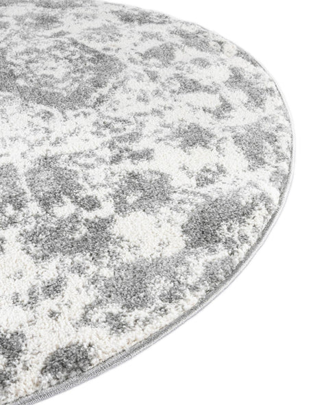 Light Gray 3' 3 x 3' 3 Rosso Round Area Rug Vintage Distressed Faded Traditional Design Carpet for Unique Home Interior Design for Sale at Rug Engine