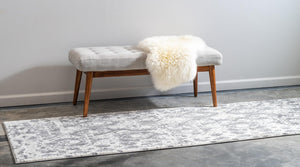 Light Gray 2' x 6' 1 Rosso Runner Area Rug Vintage Distressed Faded Traditional Design Carpet for Unique Home Interior Design for Sale at Rug Engine