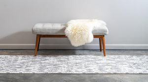 Light Gray 2' 7 x 10' Rosso Runner Area Rug Vintage Distressed Faded Traditional Design Carpet for Unique Home Interior Design for Sale at Rug Engine