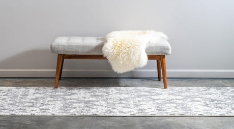 Light Gray 2' 7 x 10' Rosso Runner Area Rug Vintage Distressed Faded Traditional Design Carpet for Unique Home Interior Design for Sale at Rug Engine