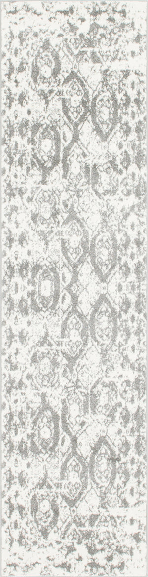 Light Gray 2' 7 x 10' Rosso Runner Area Rug Vintage Distressed Faded Traditional Design Carpet for Unique Home Interior Design for Sale at Rug Engine