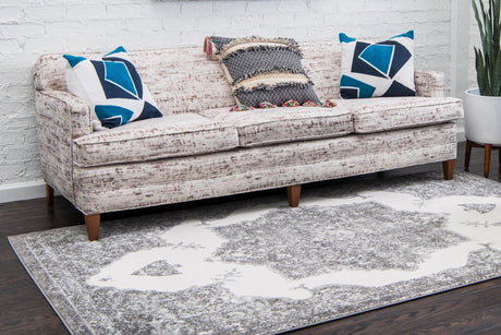 Gray 2' x 3' 1 Rosso Rectangle Area Rug Vintage Distressed Faded Traditional Design Carpet for Unique Home Interior Design for Sale at Rug Engine