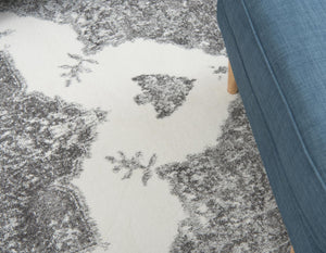 Gray 2' x 3' 1 Rosso Rectangle Area Rug Vintage Distressed Faded Traditional Design Carpet for Unique Home Interior Design for Sale at Rug Engine
