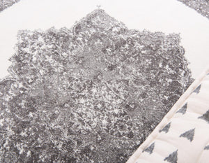 Gray 3' 3 x 3' 3 Rosso Round Area Rug Vintage Distressed Faded Traditional Design Carpet for Unique Home Interior Design for Sale at Rug Engine
