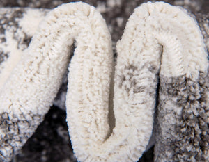Gray 4' 1 x 4' 1 Rosso Round Area Rug Vintage Distressed Faded Traditional Design Carpet for Unique Home Interior Design for Sale at Rug Engine