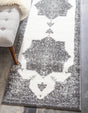 Gray 2' x 6' 1 Rosso Runner Area Rug Vintage Distressed Faded Traditional Design Carpet for Unique Home Interior Design for Sale at Rug Engine
