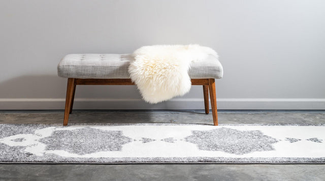 Gray 2' x 6' 1 Rosso Runner Area Rug Vintage Distressed Faded Traditional Design Carpet for Unique Home Interior Design for Sale at Rug Engine
