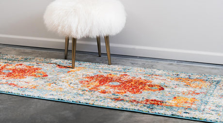 Orange 2' x 6' 1 Rosso Runner Area Rug Vintage Distressed Faded Traditional Design Carpet for Unique Home Interior Design for Sale at Rug Engine