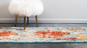 Orange 2' x 6' 1 Rosso Runner Area Rug Vintage Distressed Faded Traditional Design Carpet for Unique Home Interior Design for Sale at Rug Engine