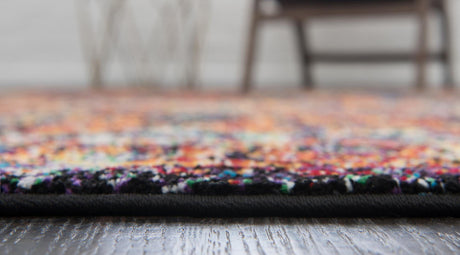 Orange 8' x 8' Rosso Round Area Rug Vintage Distressed Faded Traditional Design Carpet for Unique Home Interior Design for Sale at Rug Engine