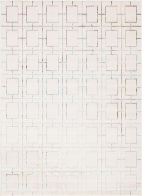 White Silver 9' x 12' Marilyn Monroe Glam Rectangle Area Rug 70% Polypropylene & 30% Polyester Vivid Geometric Modern Carpet for Interior Home Decor for Sale at Rug Engine
