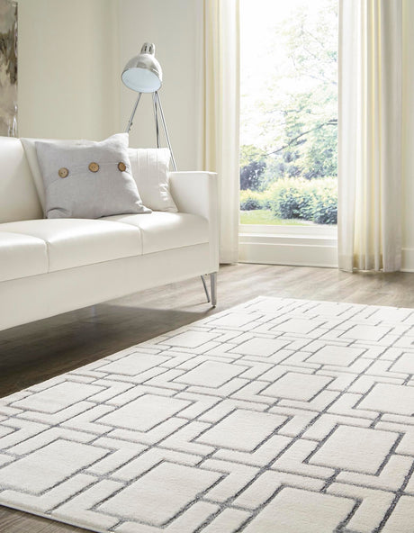 White Silver 9' x 12' Marilyn Monroe Glam Rectangle Area Rug 70% Polypropylene & 30% Polyester Vivid Geometric Modern Carpet for Interior Home Decor for Sale at Rug Engine