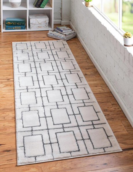 White Silver 2' x 10' Marilyn Monroe Glam Runner Area Rug 70% Polypropylene & 30% Polyester Vivid Geometric Modern Carpet for Interior Home Decor for Sale at Rug Engine
