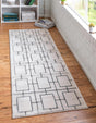 White Silver 2' x 10' Marilyn Monroe Glam Runner Area Rug 70% Polypropylene & 30% Polyester Vivid Geometric Modern Carpet for Interior Home Decor for Sale at Rug Engine