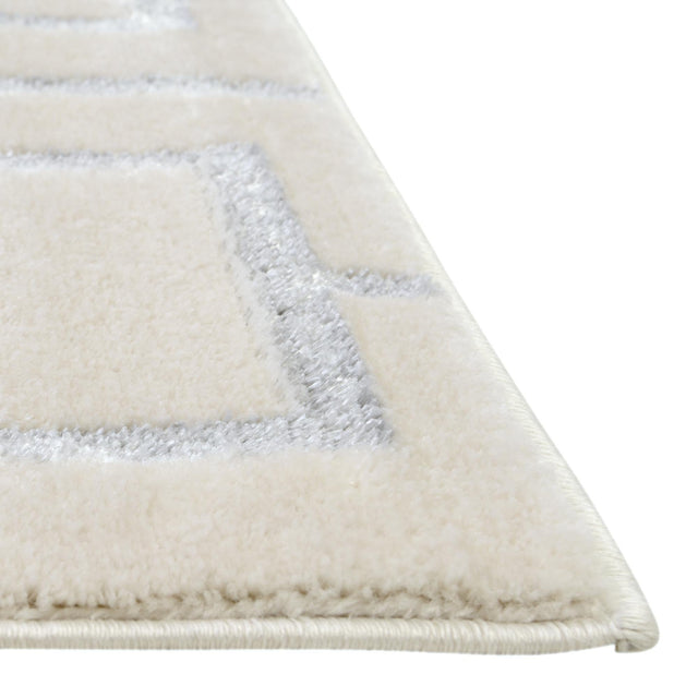 White Silver 2' x 10' Marilyn Monroe Glam Runner Area Rug 70% Polypropylene & 30% Polyester Vivid Geometric Modern Carpet for Interior Home Decor for Sale at Rug Engine