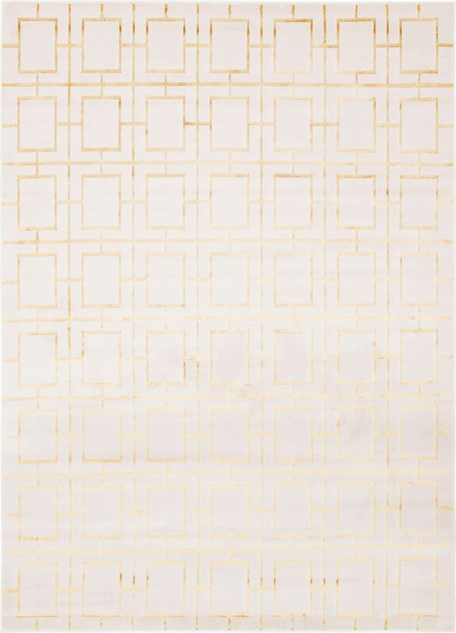 White Gold 9' x 12' Marilyn Monroe Glam Rectangle Area Rug 70% Polypropylene & 30% Polyester Vivid Geometric Modern Carpet for Interior Home Decor for Sale at Rug Engine