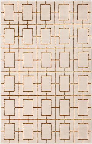White Gold 5' 3 x 8' Marilyn Monroe Glam Rectangle Area Rug 70% Polypropylene & 30% Polyester Vivid Geometric Modern Carpet for Interior Home Decor for Sale at Rug Engine