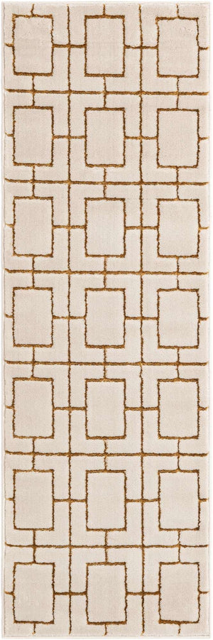 White Gold 2' x 6' 1 Marilyn Monroe Glam Runner Area Rug 70% Polypropylene & 30% Polyester Vivid Geometric Modern Carpet for Interior Home Decor for Sale at Rug Engine