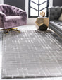 Gray Silver 9' x 12' Marilyn Monroe Glam Rectangle Area Rug 70% Polypropylene & 30% Polyester Vivid Geometric Modern Carpet for Interior Home Decor for Sale at Rug Engine