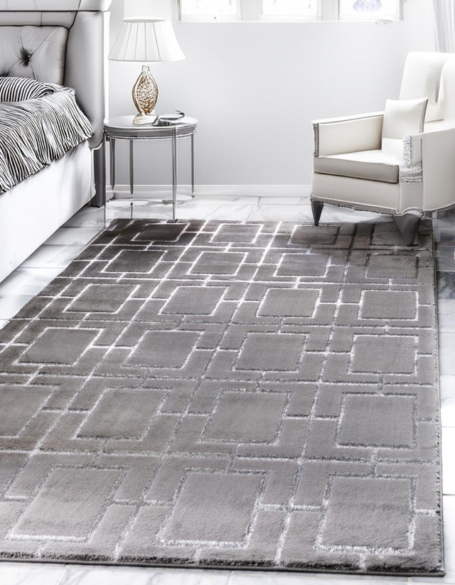 Gray Silver 10' x 14' 1 Marilyn Monroe Glam Rectangle Area Rug 70% Polypropylene & 30% Polyester Vivid Geometric Modern Carpet for Interior Home Decor for Sale at Rug Engine