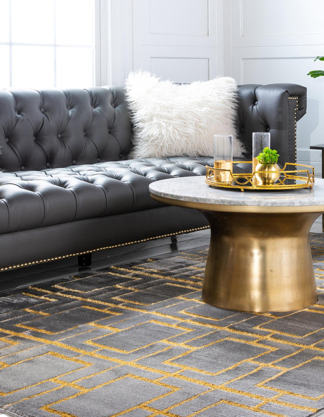 Gray Gold 3' 1 x 5' 3 Marilyn Monroe Glam Rectangle Area Rug 70% Polypropylene & 30% Polyester Vivid Geometric Modern Carpet for Interior Home Decor for Sale at Rug Engine
