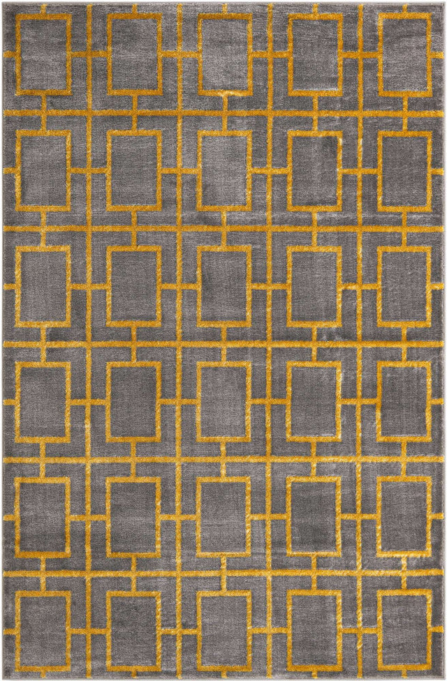 Gray Gold 5' 3 x 8' Marilyn Monroe Glam Rectangle Area Rug 70% Polypropylene & 30% Polyester Vivid Geometric Modern Carpet for Interior Home Decor for Sale at Rug Engine