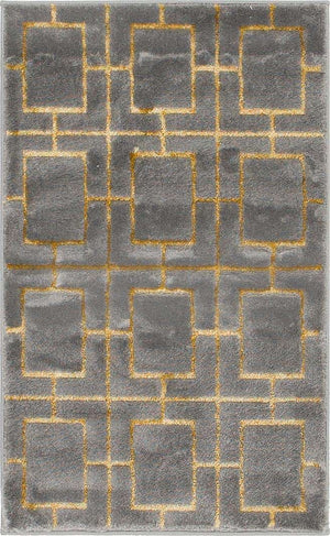 Gray Gold 2' x 3' 1 Marilyn Monroe Glam Rectangle Area Rug 70% Polypropylene & 30% Polyester Vivid Geometric Modern Carpet for Interior Home Decor for Sale at Rug Engine